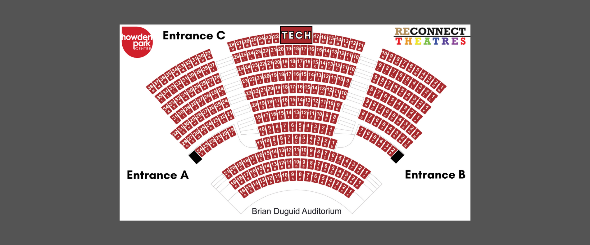 Brian Duguid Auditorium Seating Plan